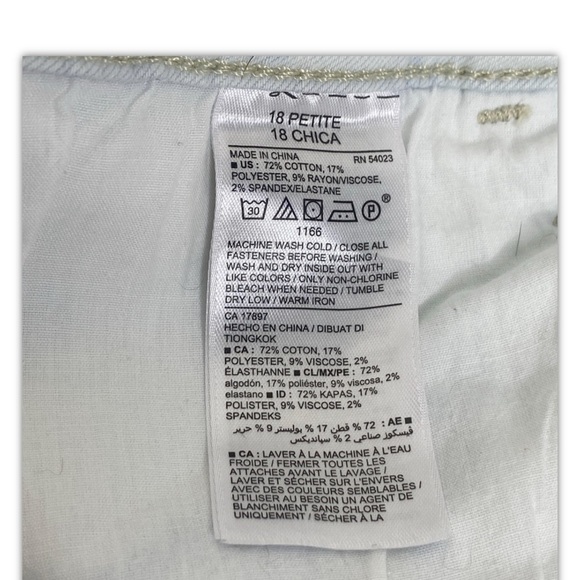 Old Navy Rockstar Super Skinny Ankle Jeans 18 Petite Light Blue Distressed - Picture 10 of 14